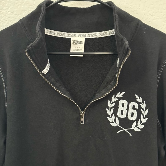 black and white PINK varsity sweater - Picture 4 of 5